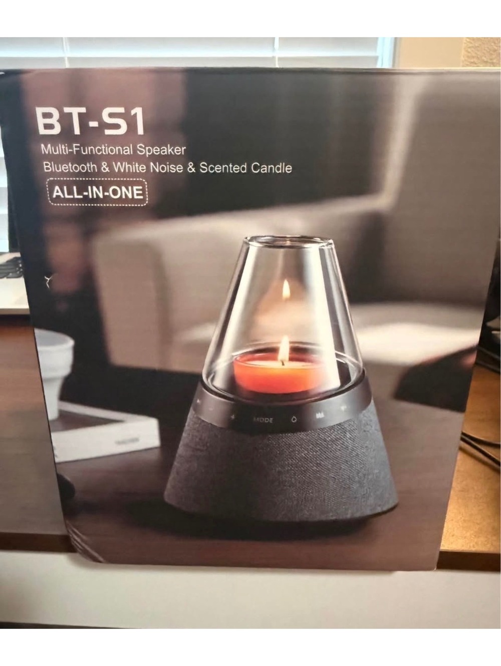 Multi-Functional Bluetooth Speaker with White Noise and Scented Candle